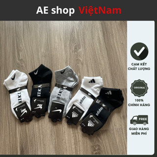  Tất Vớ Nike Cổ Cao Thấp Dệt Kim Nam Nữ Hàn Quốc Thể Thao  Vớ Cổ Cao Nam Nữ Thể Thao 2 Màu Đen Trắng 