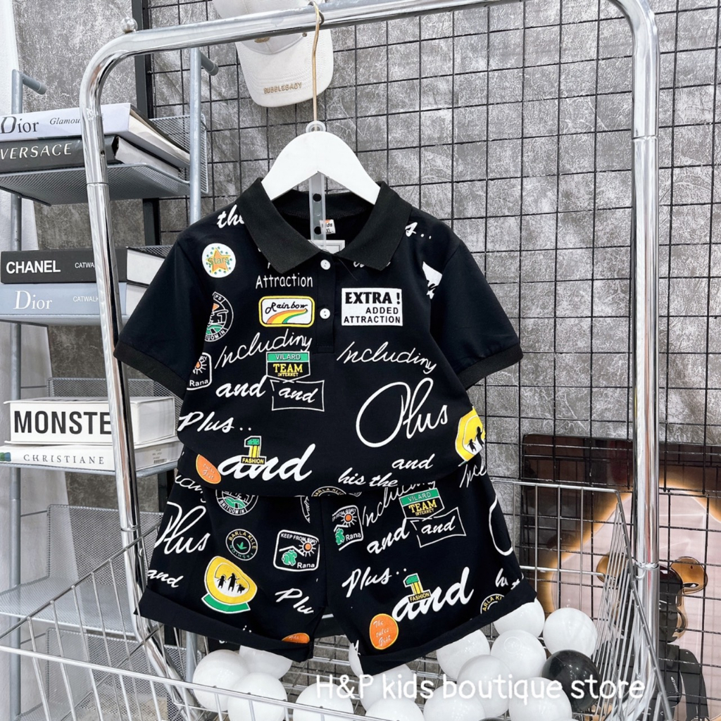 SALE_Bộ họa tiết siêu ngầu cho bé 20-35kg_thoitrangbeyeu J&B kids