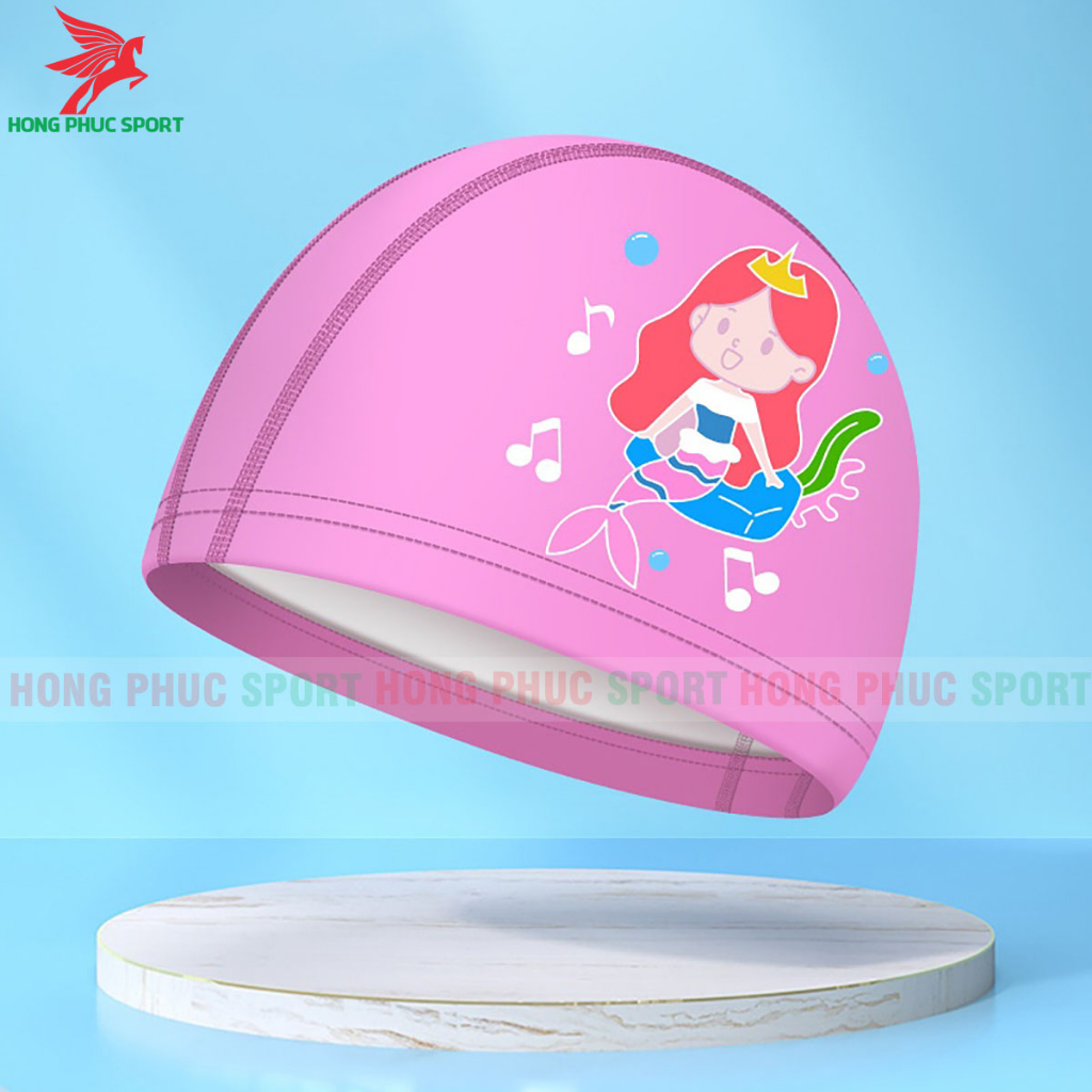 Mũ bơi cho bé phù hợp trẻ em trên 3 tuổi hình ngộ nghĩnh chất liệu an toàn