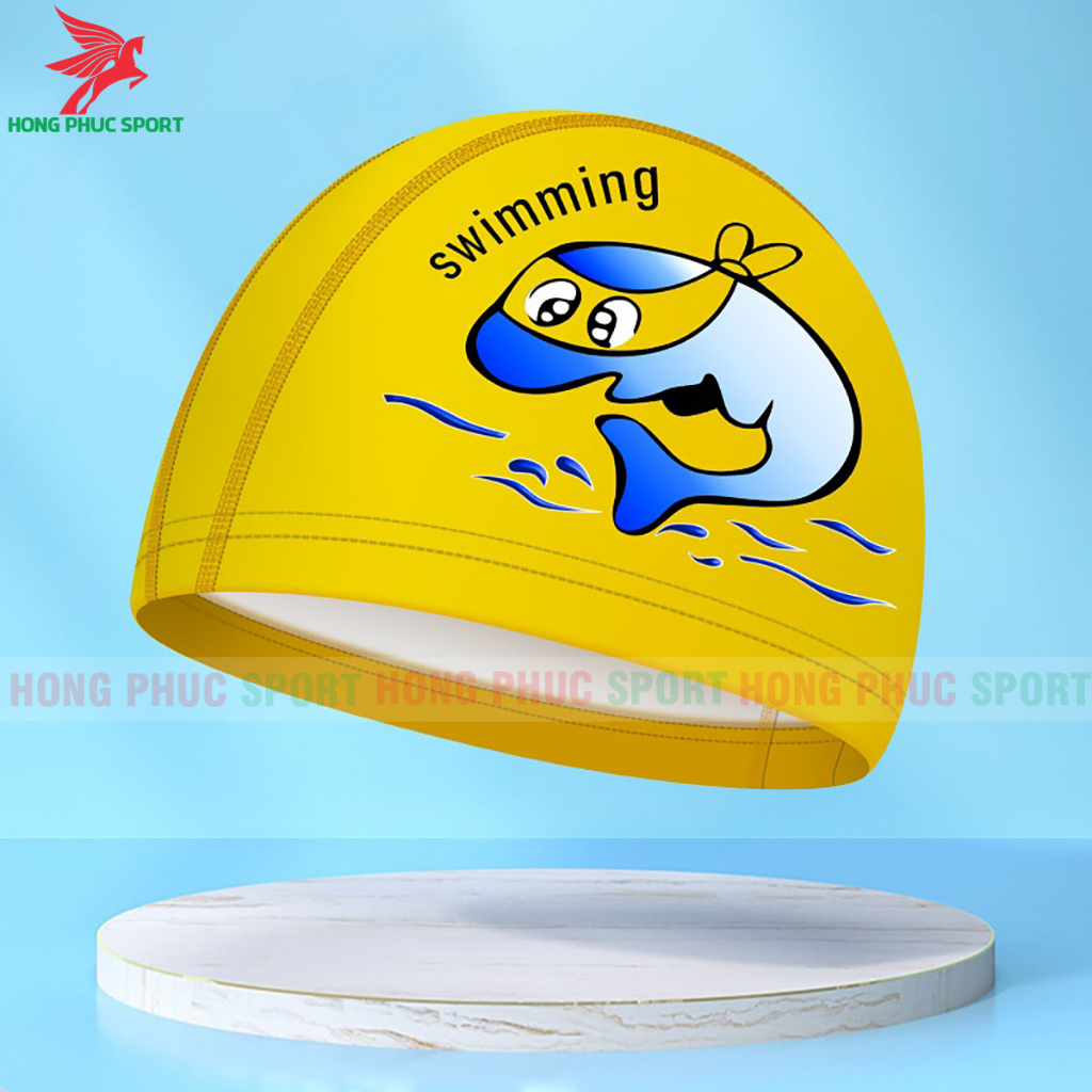 Mũ bơi cho bé phù hợp trẻ em trên 3 tuổi hình ngộ nghĩnh chất liệu an toàn