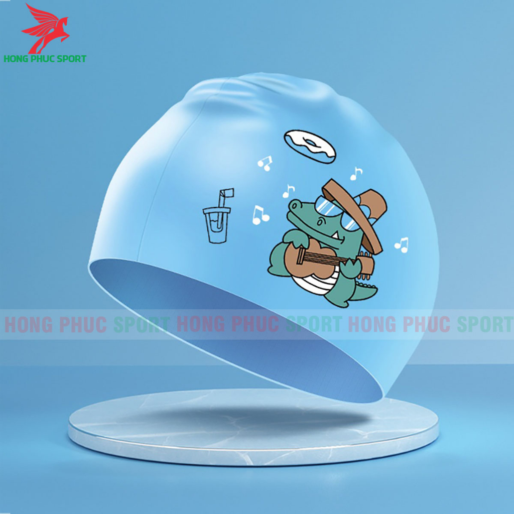 Mũ bơi cho bé phù hợp trẻ em trên 3 tuổi hình ngộ nghĩnh chất liệu an toàn