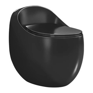 Bồn cầu quả trứng đen , bệt liền khối quả trứng đen - black