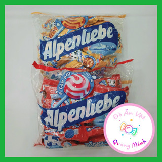 Bán sỉ kẹo mút Alpenliebe hương dâu kem, sữa caramen, trà sữa, kem quả mọng bịch 36 gói 9g với gấp đôi lượng sữa