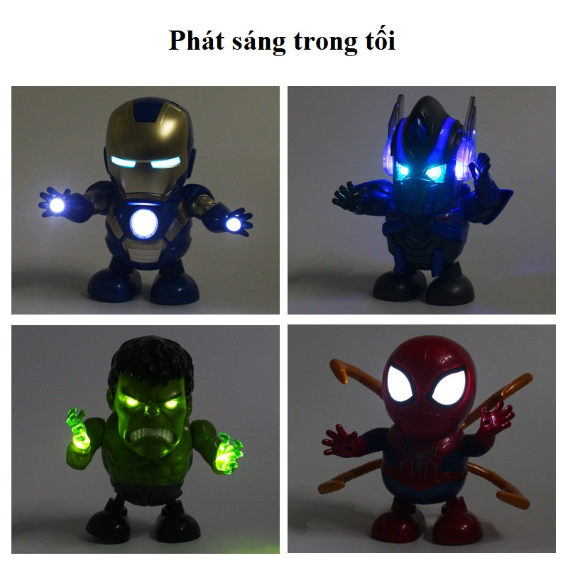 Đồ Chơi Trẻ Em, Robot Người Nhện, Siêu Nhân, Người Sắt, Dance Hero Nhảy Múa Có Nhạc Vui Nhộn - BICA TOYS