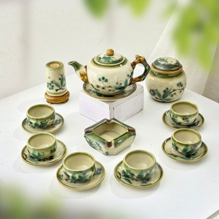 set ấm chén vẽ tay Bát Tràng, ấm chén decor rẻ