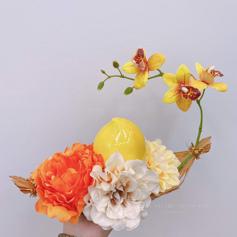 Thuyền tre decor đồ ăn, trang trí đựng oản  shop mây tre đan Anh Thư