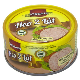 Combo 04 hộp heo 2 lát vissan 150g
