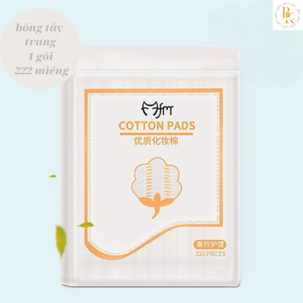 Bông Tẩy Trang,Bông Tẩy Trang 222 Miếng Mền Mại Không Gây Kích Ứng Da BOKI