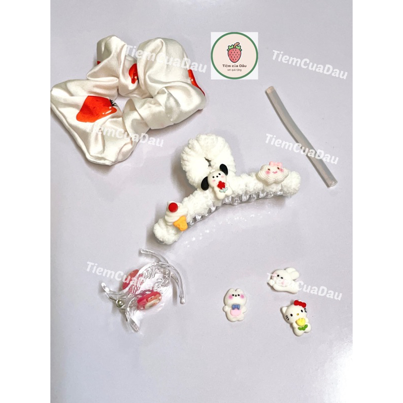 Set Quà Nguyên Liệu Tự Làm Kẹp Tóc Handmade Dễ Thương 6 Sticker