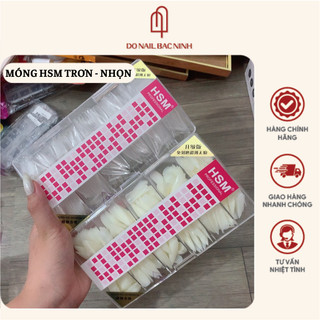 Móng úp HSM chính hãng loại trơn phom nhọn hàng chuẩn - hộp 500 móng