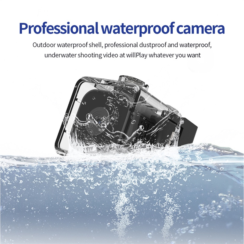 Camera mini SQ28 1080p hành trình thể thao ngoài trời, chống nước, quay ban đêm, có pin 1,5h, có nam châm hít tiện dụng