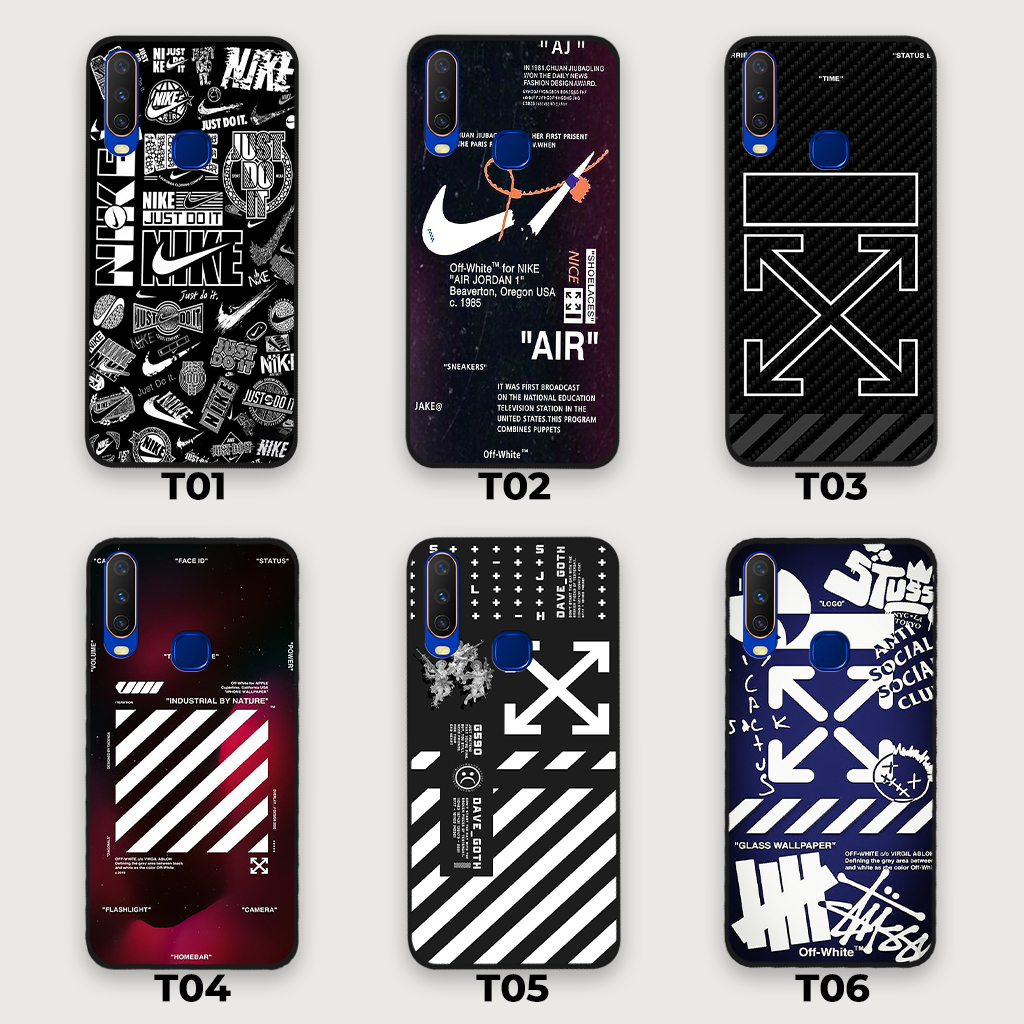 Ốp lưng Vivo U10  / Y15  / Y12  / Y17  in hình nikee, off whitee thời trang