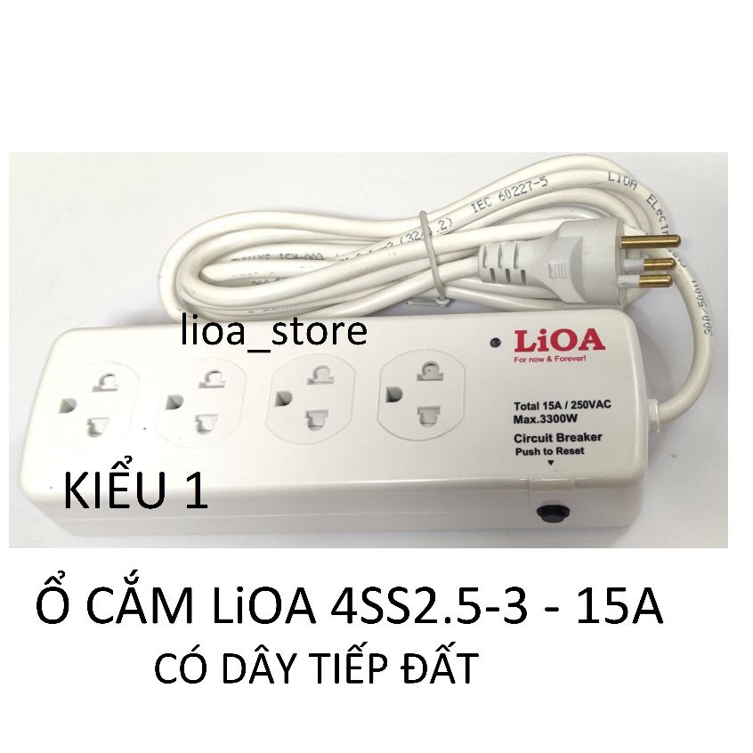 Ổ CẮM LiOA 4SS2.5-2- 15A .