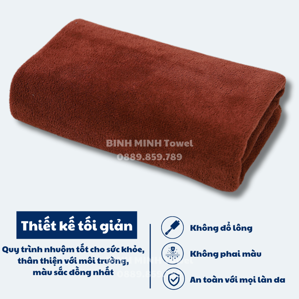 Khăn mặt khăn làm móng loại Dày BinhMinh Towel 100% microfiber mềm mịn siêu thấm hút dùng trong spa, salon tóc