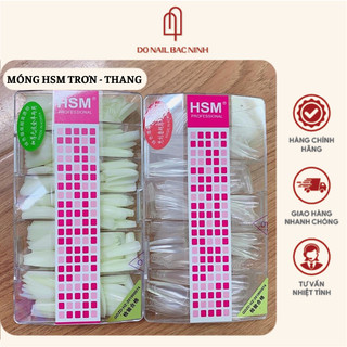 Móng úp HSM trơn phom thang hàng chuẩn, móng xịn không gãy không vỡ  - hộp 500 móng