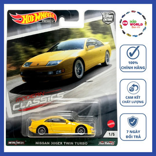 Xe mô hình Hot Wheels Premium Car Culture Modern Classics Nissan 300ZX Twin Turbo GRJ93, bánh cao su.