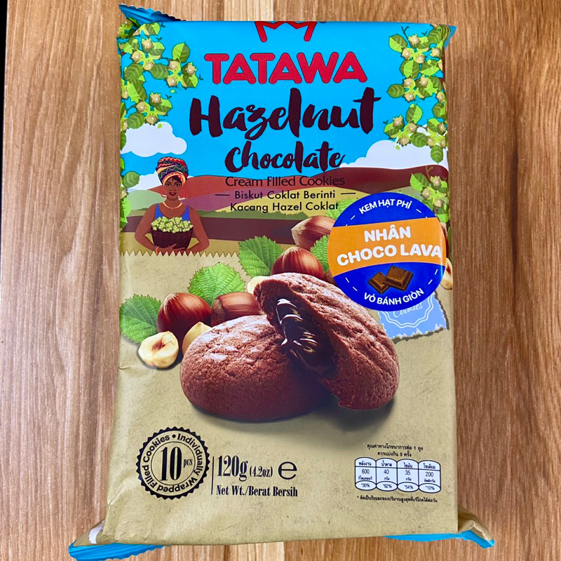 Bánh quy có nhân Malaysia Tatawa gói 120g