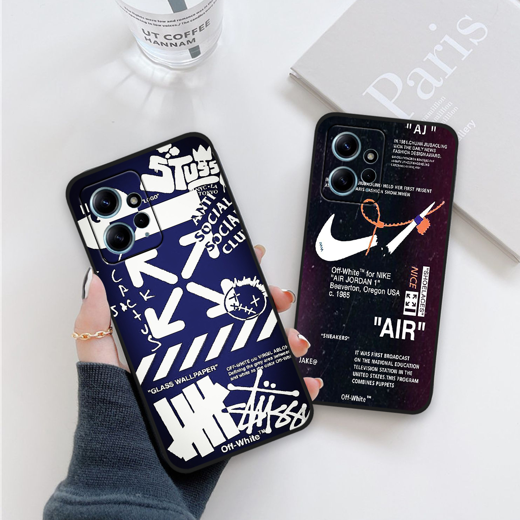 Ốp lưng Xiaomi Redmi Note 12 4G / Note 12 5G / Note 12s / Note 12 Pro 5G in hình nikee, off whitee thời trang