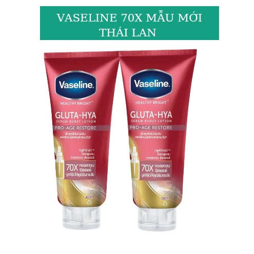 Sữa Dưỡng Thể Vaseline 10X Trắng Da, Mờ Thâm Đều Màu Da Vaseline Healthy Bright Gluta-Hya Serum Burst Lotion 330ml