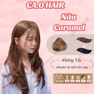 Thuốc nhuộm tóc màu nâu caramel - nâu bơ không tẩy | ca.ohairshops