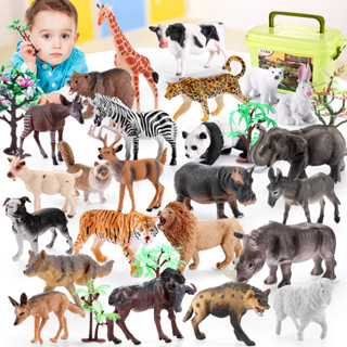Bộ đồ chơi mô hình động vật 58 chi tiết thú rừng hoang dã giáo dục sớm cho bé yêu nhận biết thế giới động vật hiệu quả