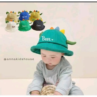 Mũ khủng long thêu tên cho bé
