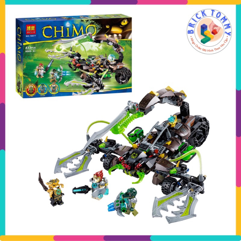 Đồ Chơi Lắp Ráp Mô Hình Chima Bela 10077 Chiến Đấu Với Xe Nọc Độc Bọ Cạp
