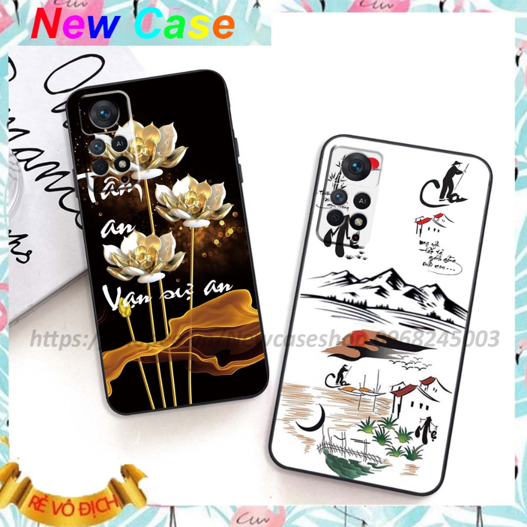 Ốp lưng Xiaomi Redmi Note 11/ 11S 4G / 11 Pro 4G-5G / Poco X4 Pro 5G in hình thư pháp,tâm an vạn sự an giản dị