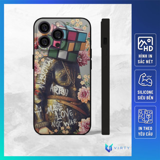 Ốp Điện Thoại TƯỢNG RUBIC ĐÔI cho iPhone 14 13 12 11 Pro Max SE X XR XS 8 7 Ốp lưng VIRTY in theo yêu cầu
