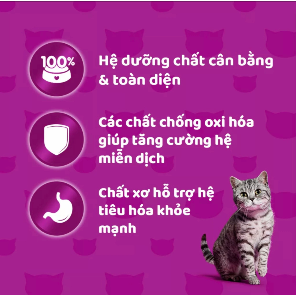 Pate Cao Cấp Cho Mèo Whiskas Tasty Mix Gói 70g
