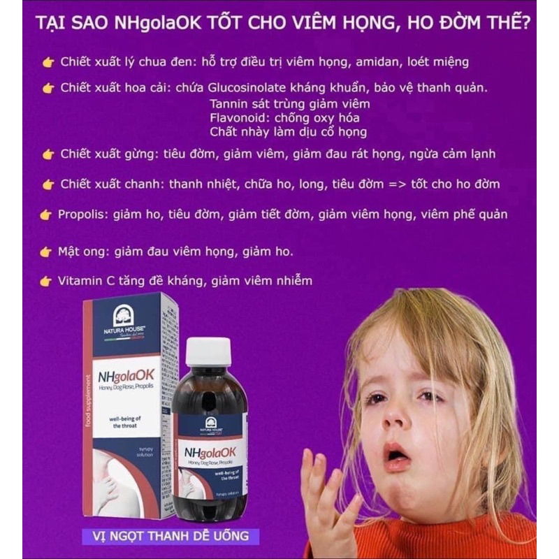 Siro Ho NHgolaOK  200ml