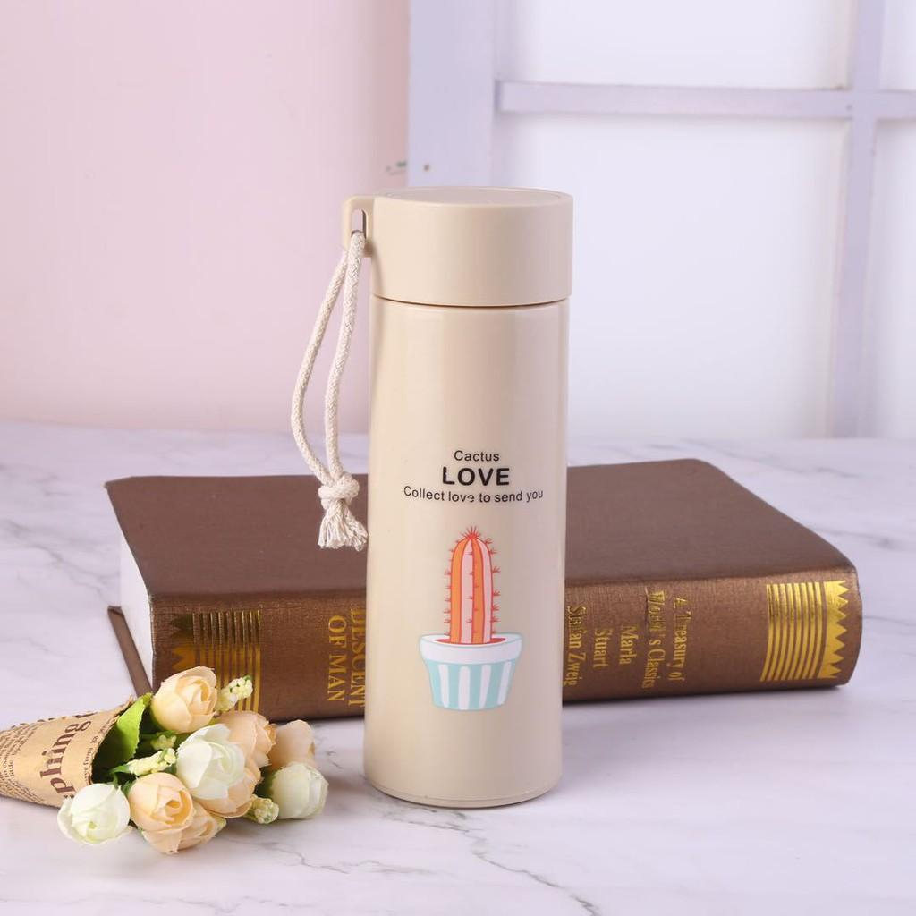 Bình Nước Hình Xương Rồng Nhiều Màu 400ml