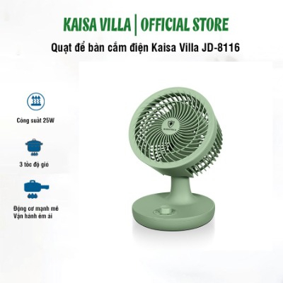 Quạt Để Bàn Kaisa Villa JD-8116 Cắm Điện, Quạt mini 3 Tốc Độ Gió, Bảo Hành 6 Tháng | BigBuy360 - bigbuy360.vn