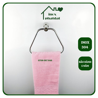 Vòng treo khăn tắm Inox 304 PHÁT ĐẠT không rỉ sét, máng khăn nhà tắm cao cấp, giá móc khăn mặt (SP038B)