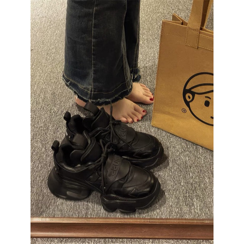 Giày thể thao sneaker nữ độn đế mũi tròn hàng quảng châu hottrend