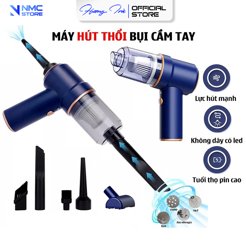 Máy hút bụi xe hơi NMC Official công suất lớn ( Có chức năng thổi) đa dụng, vệ sinh các ngóc ngách trong nhà
