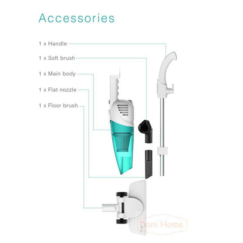 Máy hút bụi Cầm tay Deerma DX118C 600W hàng chính hãng BH 12 tháng