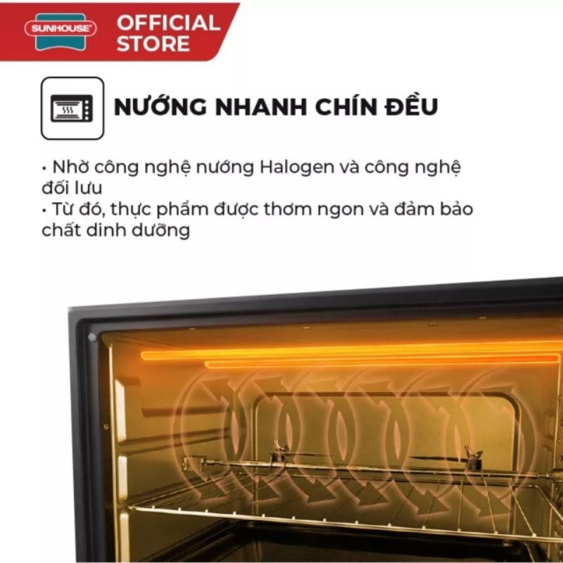 Lò nướng Sunhouse 10L SHD4206. Quà tặng từ sữa Enfa. Bảo hành 12 tháng chính hãng