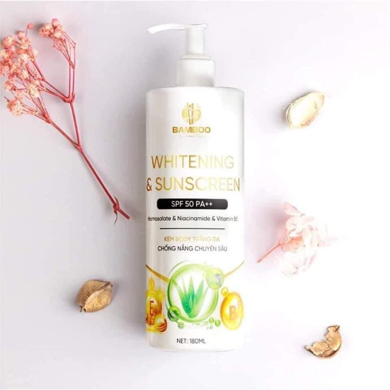 Kem chống nắng body làm trắng da Bamboo