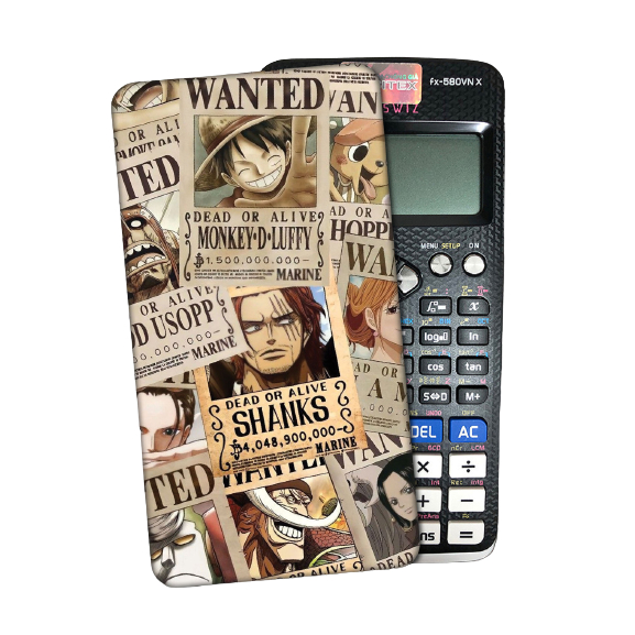 Miếng dán decal lệnh truy nã one piece cho máy tính bỏ túi casio fx 580vnx fx880 BTG 570vn esplus decal vua hải tặc 2023