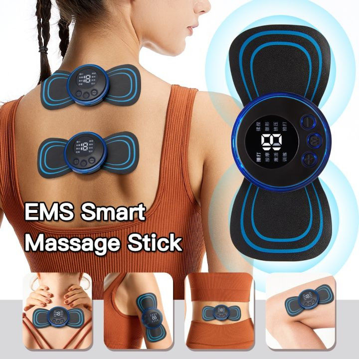 Miếng massage xung điện cổ vai gáy, bắp tay, lưng bằng sung điện giảm đau nhức hiệu qủa 8 chế độ Katigiadung