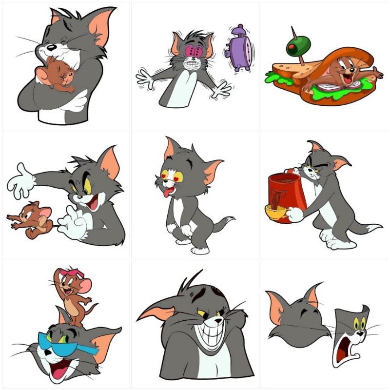 Hình ủi nhiệt quần áo Tom Jerry dễ thương - logo ủi áo Mèo Chuột p2
