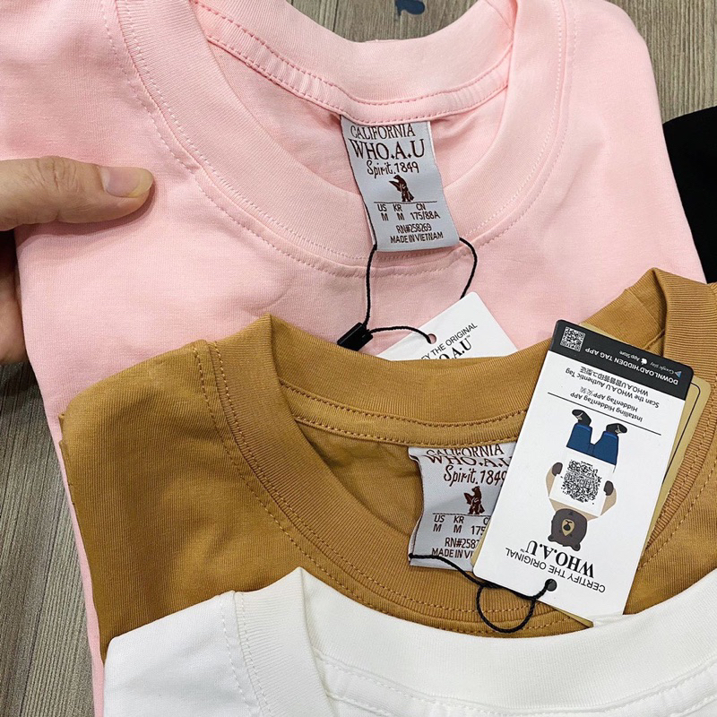 Áo thun túi thêu gấu Whoau