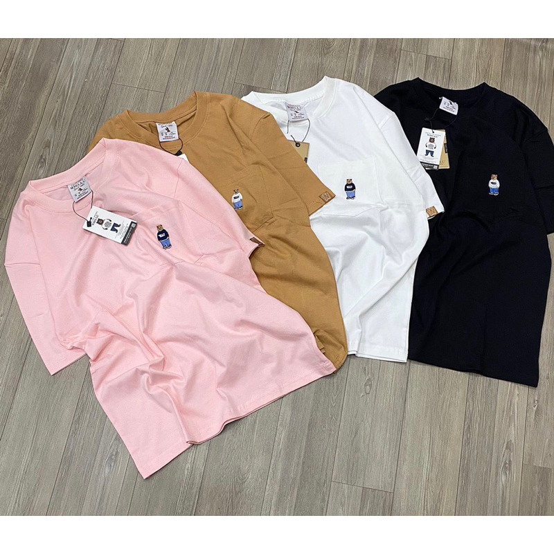 Áo thun túi thêu gấu Whoau