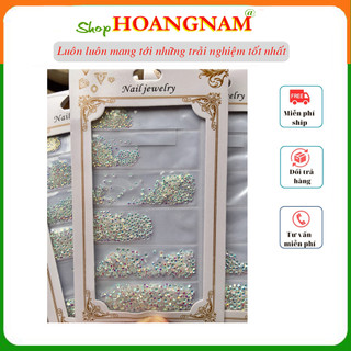 Túi 05 đá chân keo đá nail mi mix size siêu sáng 1200 viên trang trí móng shop hoangnam nail