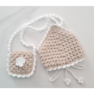 Set túi đeo chéo + Băng đô cài tóc Handmade cho bé gái