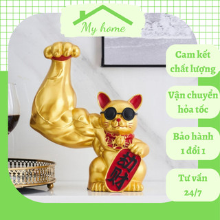 Mèo thần tài cơ bắp lực sĩ cục súc tay đô tay lớn phát tài phát lộc thịnh vượng