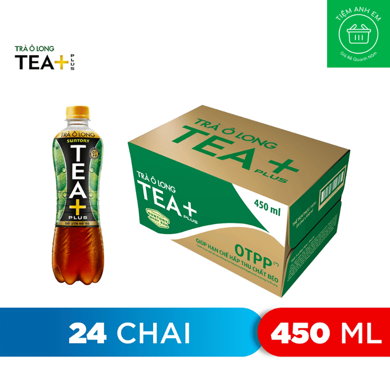Trà ô long Tea Plus Chai 455ml - Olong