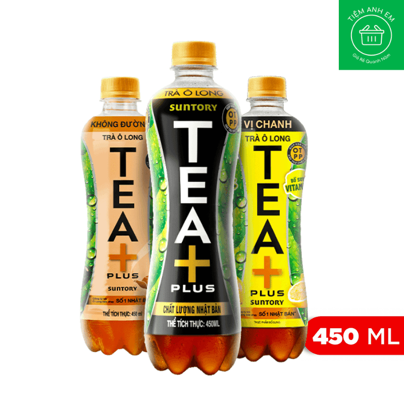 Trà ô long Tea Plus Chai 455ml - Olong