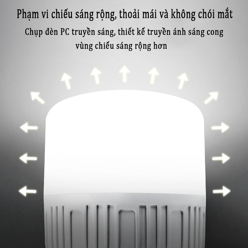 Bóng đèn LED 50w 40w 30w 20w 10w 5w siêu sáng tiết kiệm điện, LED trụ chống nước